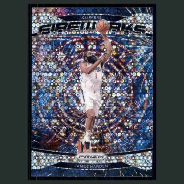 James Harden #10 2024-25 Panini Prizm Fireworks Silver Disco Clippers Basketball