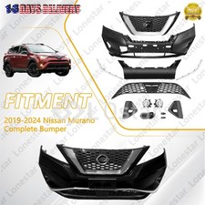 For 2019-2024 Nissan Murano S/sl/sv Front Bumper Cover Grille Kit W/ Fog Lights