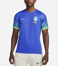 2022-23 Nike Brazil CBF Soccer Jersey  XL Stadium Away Dri Fit Blue Green