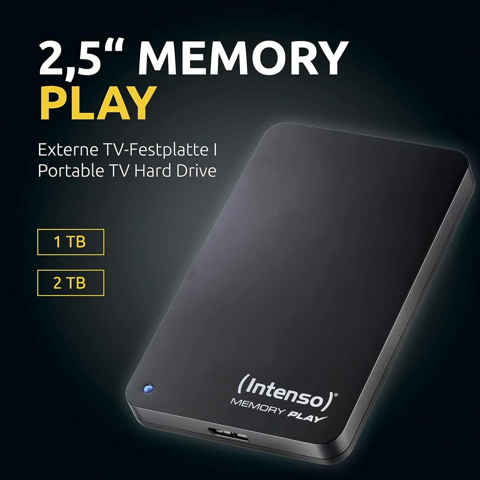 Intenso 6021460 Memory Play 1TB externe TV-Festplatte (6,35 cm (2,5 Zoll) - Bild 2 von 4