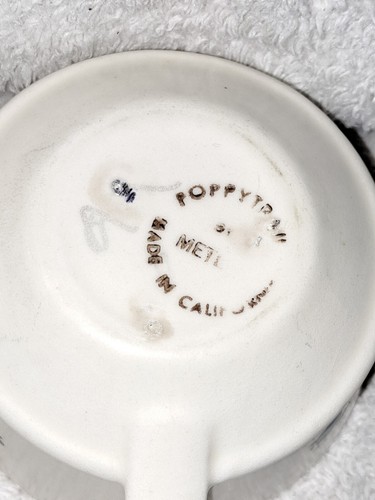 Poppytrail Metlox Cup Mug Tea Coffee Floral Handpainted California Vintage 4 - Picture 18 of 18