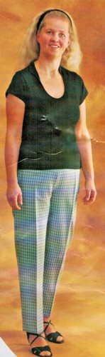 Damen Hose gerade Schlupfhose Schlupfform Dehnbund Bügelfalte Übergröße - Bild 2 von 5