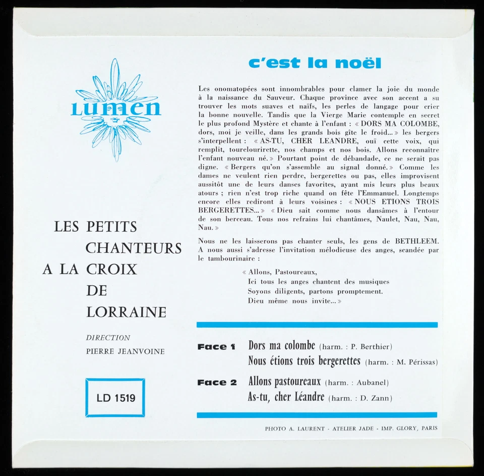 PETITS CHANTEURS CROIX DE LORRAINE - C'est la Noël! - EP 45 tours - Photo 2/4