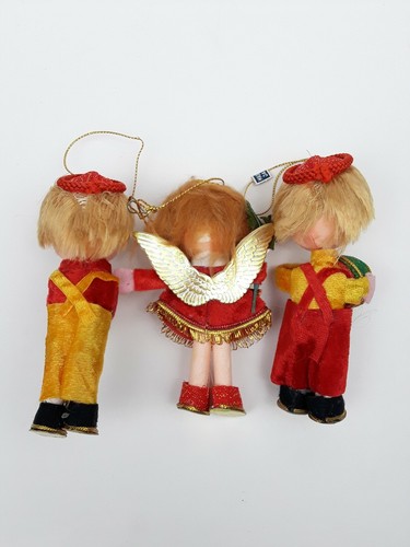 Lot of 3 Vintage Christmas Ornaments Boys and Girl Children Holiday Decor - Picture 2 of 3