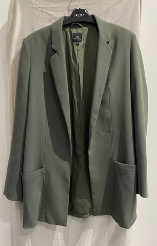 Armani Exchange grüner offener Blazer Jacke Größe 2 8/10 sehr guter Zustand