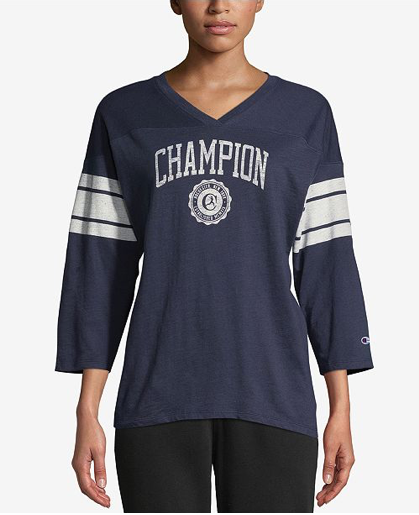 Champion Heritage Football T-Shirt W31336G549785 Indigo XS-L NWT 