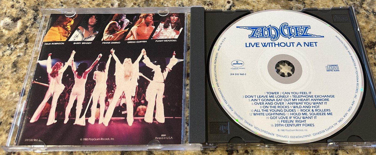 ANGEL - Live Without A Net - CD - RARE OOP. 1980 POLYGRAM MERCURY 