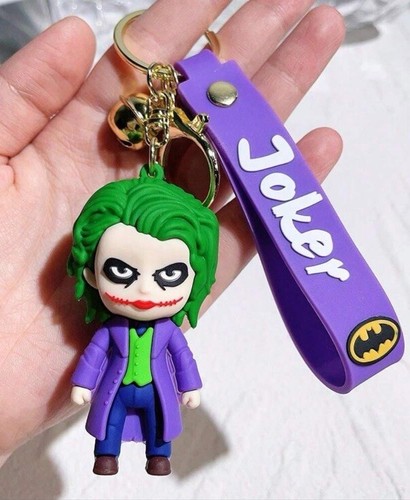 Joker keyring keychain gift green/purple bag tag dc comics