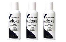 BL Adore Semi-Permanent Haircolor 125 Purple Black 4oz X 3 Counts