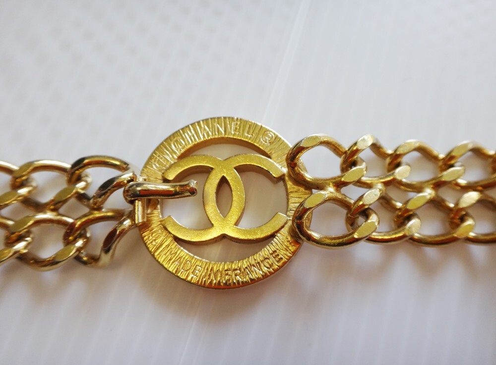 CHANEL Gold-tone Coco Mark Medallion Chain Fashion Belt  display picture 1