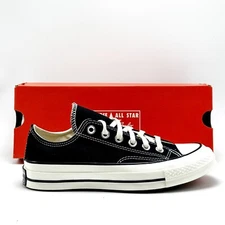*NEW* Unisex CONVERSE Chuck 70 OX Canvas Low Top BLACK / WHITE (162058C)