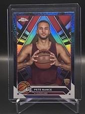 2023-24 Topps Chrome Pete Nance 144 RC Blue Basketball Refractor Cleveland Cavs
