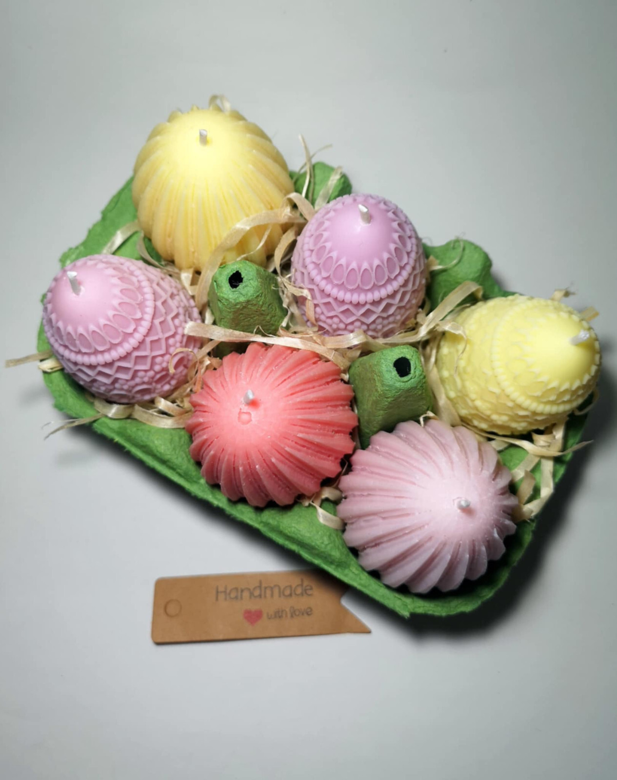 Handgemachte Soja-Kerzen in Ei-Form – Perfekt für Ostern!