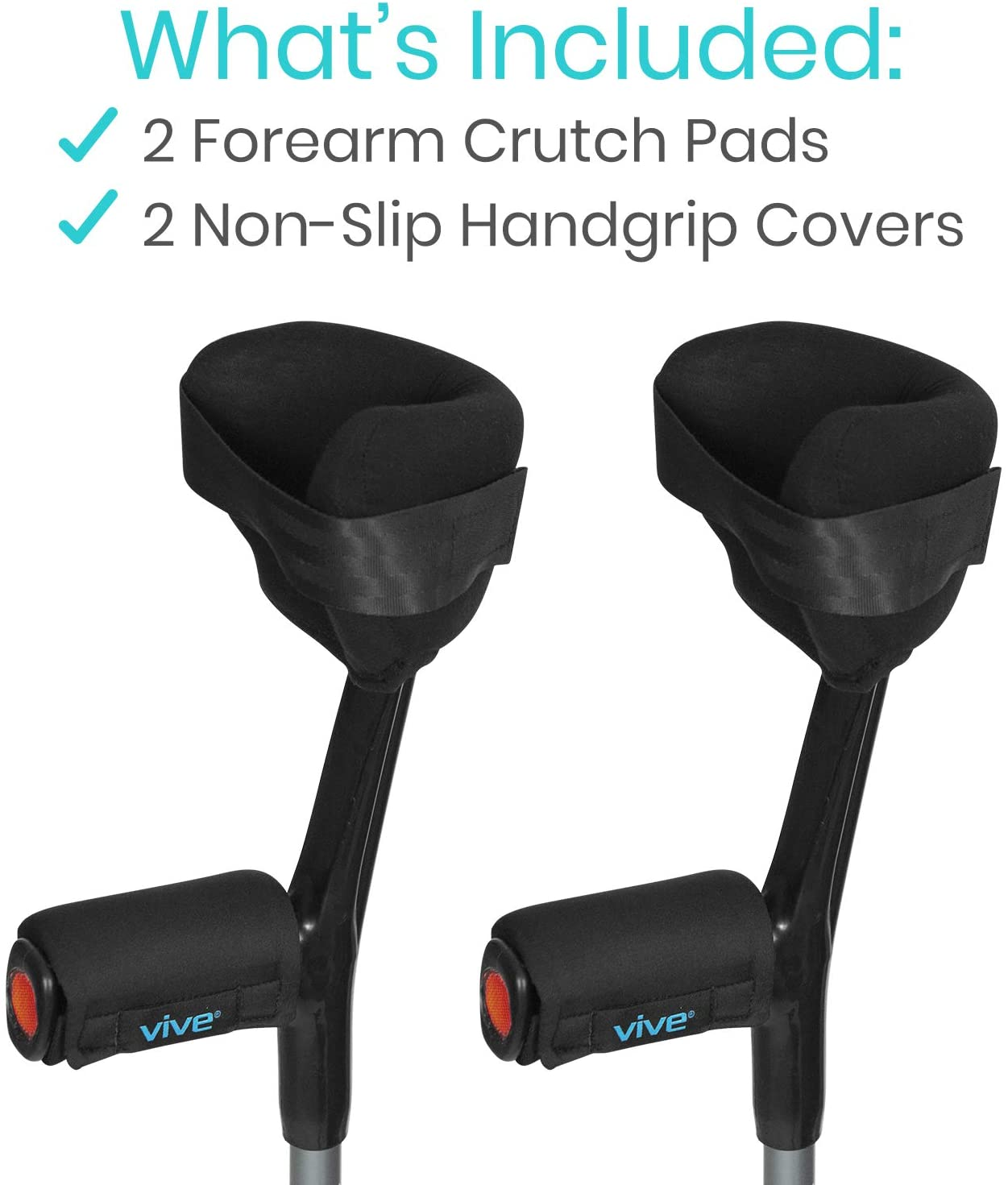 Vive Forearm Crutch Pads and Hand Grips 4 PCS Cushion Padding Accessories |  eBay