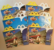 1994 McDonalds THE FLINTSTONES Happy Meal 3 Boxes, TWO SETS OF EACH BOX, MINT
