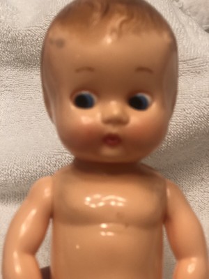 ideal hard plastic sleepy eye doll toy girl boy jointed baby Vtg