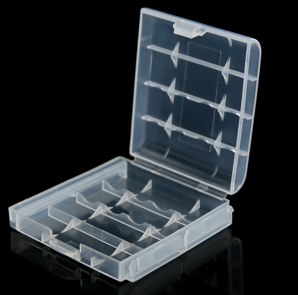 5 x Hard Plastic battery Case Holder Storage Box Cover for AA AAA Batteries - Image 2 of 2