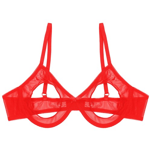 DE Damen BH Spitzen Bustier Bra Top Push up Ouvert-Dessous Erotische Reizwäsche - Bild 44 von 126