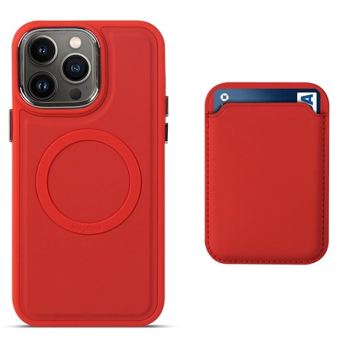 For iPhone 15 Pro Max 14 13 12 11 Magsafe Card Pocket Silicone Slim Case Cover - 第 20/21 張圖片