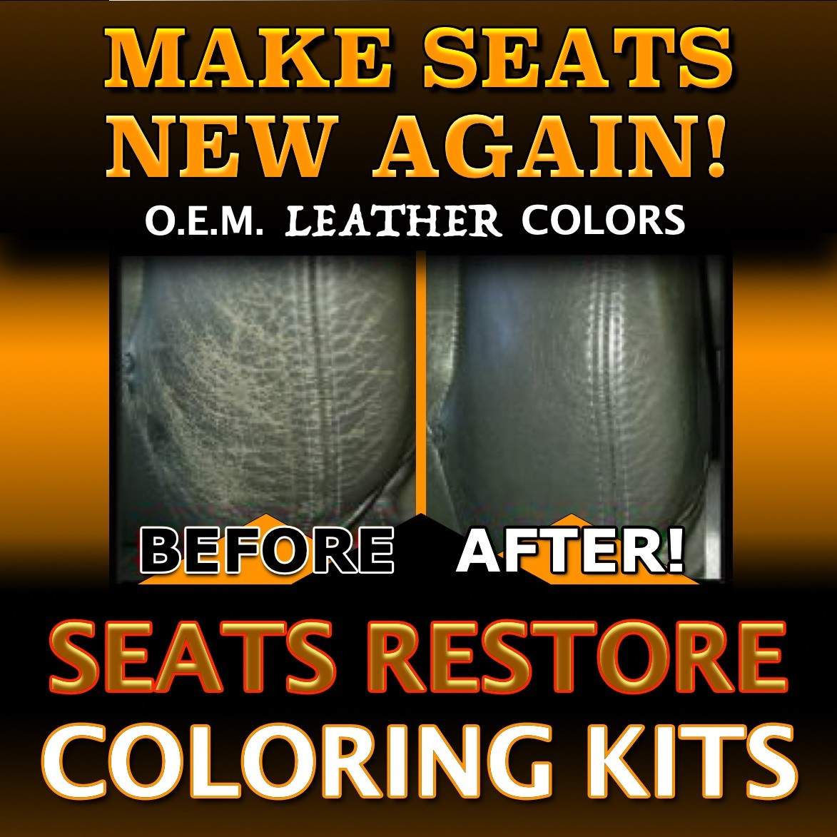 TWO SEAT LEATHER COLORING KITS - Matched OEM Leather Colors for All Car ...