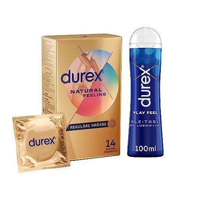 Durex Kondome Natural Feeling 16er - Durex Kondome Feel 100ml - Durex Kondome - 