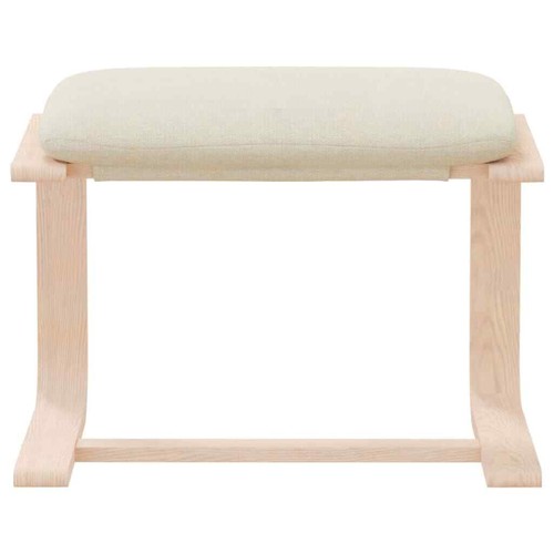 Footstool Cream 20.1"x16.1"x15.7" Fabric vidaXL - Picture 4 of 9