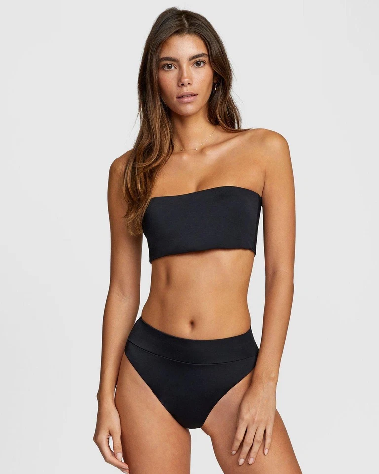 Top de biquíni feminino RVCA 281827 alças removíveis bandeau sólido, tamanho pequeno - Imagem 3 de 3