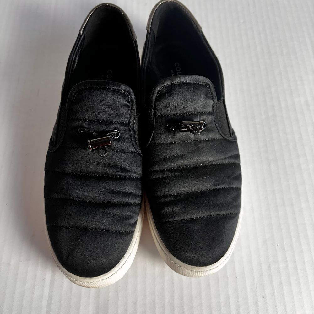 SAOLA Sneakers Cole Haan donna nere trapuntate slip on suola bianca casual comode