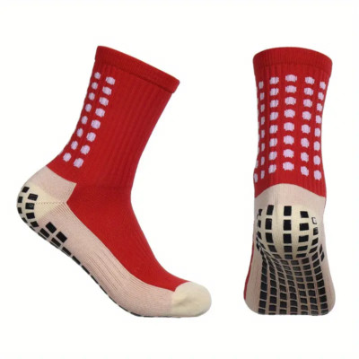 3 Pair Sport Socks Anti Slip W/ Grip Soccer Men Football Basketball Sock Premium