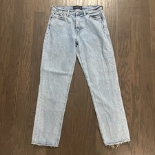 ABERCROMBIE & FITCH 90's Straight Vintage Denim Jeans Light Wash Size 31 X 34