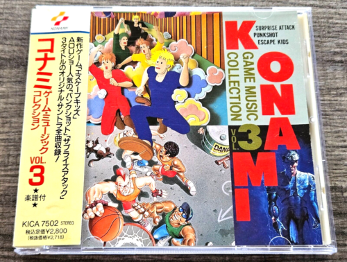 KONAMI Game Music Collection Vol 3 CD w/OBI Surprise Attack/Punkshot/Escape Kids - Afbeelding 1 van 10