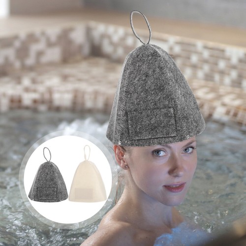 Sombrero de secado de pelo para baño de niñas 2 piezas sombrero de baño sauna cubo sauna sombrero casa sauna - Imagen 3 de 12