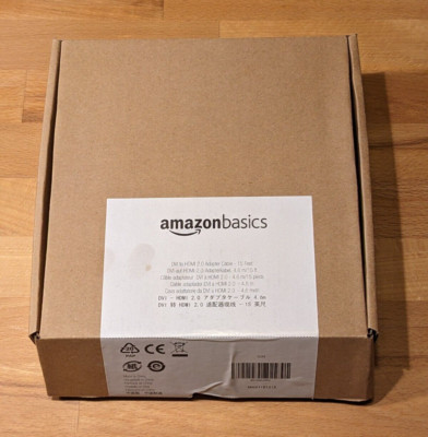 amazonbasics DVI auf HDMI 2.0 Adapterkabel 4,6m schwarz