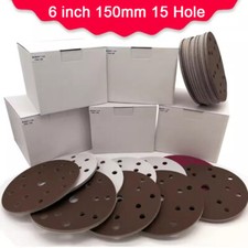 6 inch 150mm 15 Hole Wet  Dry Sponge Foam Sanding Pad Disc Hook Loop Sandpaper