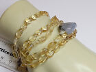 Sobella 6Mm YeLlow Bead W/Quartz (17Mm) Bead 3 Strand Bracelet 10Mm X7- 7.75"