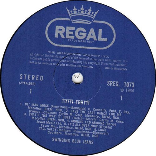 SWINGING BLUE JEANS Tutti Frutti 1967 or. UK lp EX grade vinyl! - Bild 3 von 3