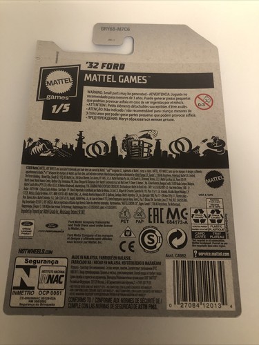 Hot Wheels ‘32 Ford Uno 1/5 Mattel Games. BRAND NEW in Original Package - Picture 3 of 3