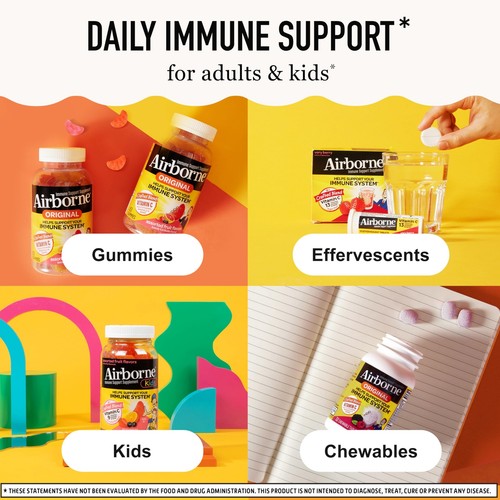 Airborne 750mg Vitamin C Gummies for Adults, Immune Support Gummies with - Picture 6 of 9