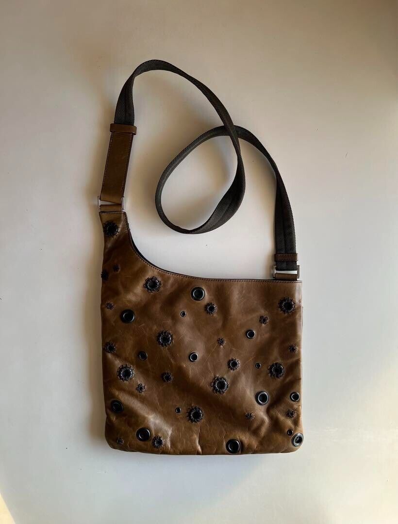 PRADA hand bag leather vintage archive FW1999 logo brown PRADA hand bag leather vintage archive FW1999 logo brown