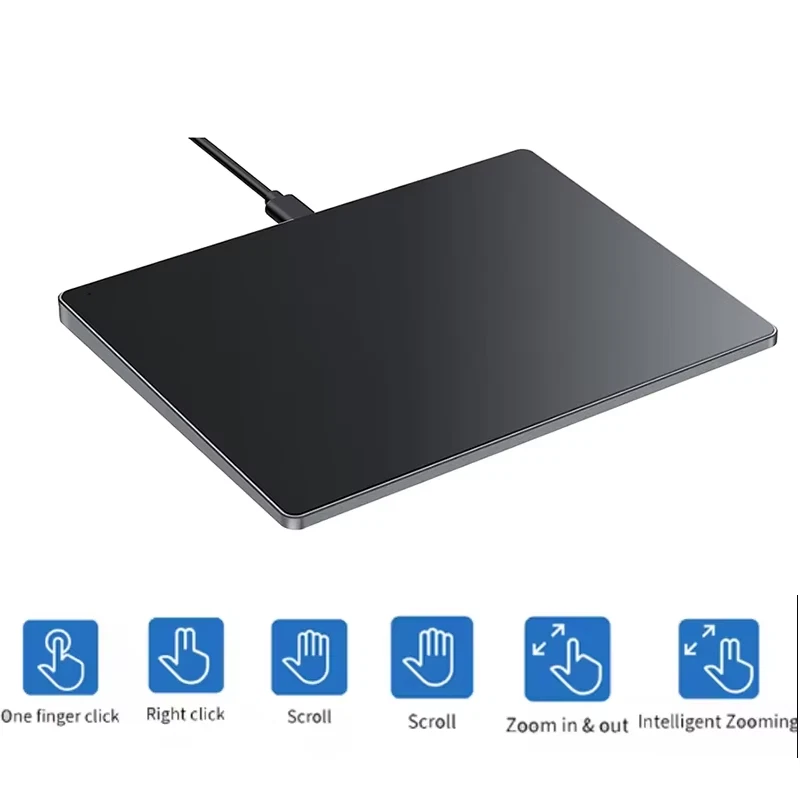 Multi-Touch Trackpad,Ultra Slim Aluminum USB Wired Touchpad Mouse for Windows 10 - Image 2 of 4