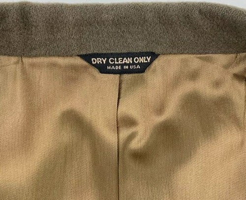 Blazer Bill Blass uomo 44R 100% capelli cammello cappotto sportivo senza ventilazione verde USA - Foto 10 di 10