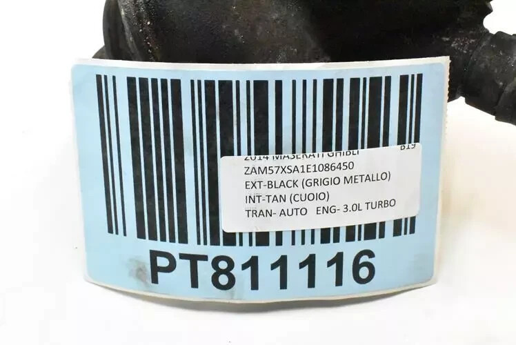 2014 Maserati Ghibli S Q4 Left Driver Side Turbo Charger 297712 OEM