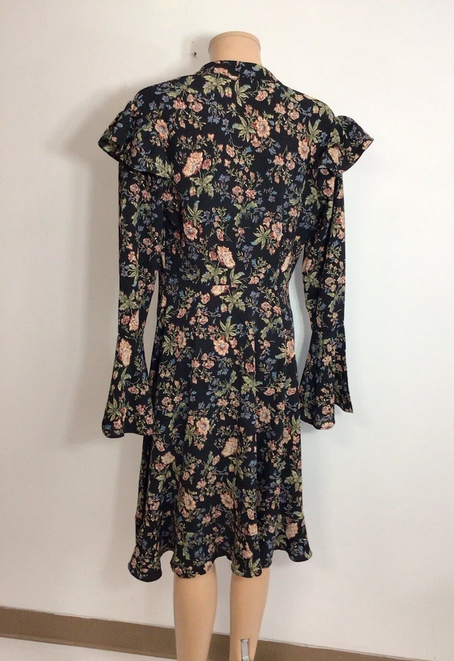 Nasty Gal цветочный платье фея гранж оборки рукава женщин XS - Изображение 2 из 4