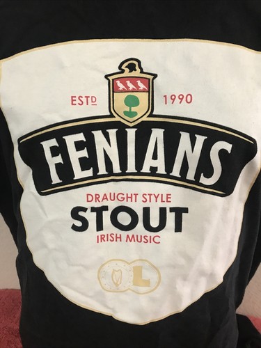HANES BEEFY T-Shirts Large FENIANS DRAUGHT STOUT IRISH MUSIC ** FREE SHIPPING ** - Picture 2 of 8