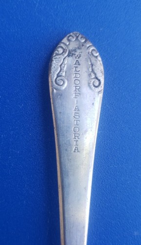 Vintage 4.5" Silverplate Waldorf Astoria Victor S. Co. Demitasse Spoon - Picture 3 of 4