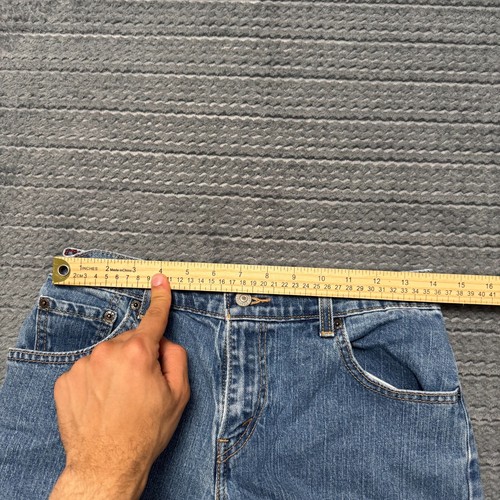 Pantalones de mezclilla para mujer Levis 550 talla 6 azul medio algodón calce cónico relajado tiro alto - Imagen 8 de 10