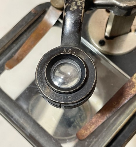 antique 1800's Spencer Buffalo brass cast iron dissection botanical microscope - Picture 10 of 12