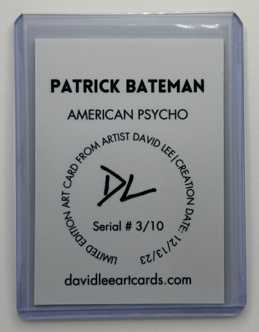 Patrick Bateman Limited Edition Artist Signed American Psycho Trading Card  3/10
