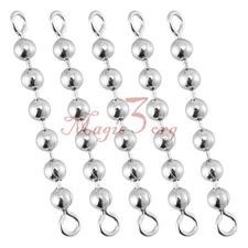 20 Pack Fishing Bead Chain Swivels Stainless Steel High-Speed 6 Ball Catfish US
