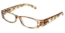 Calabria 759 Designer Reading Glasses Match Case Tan Brown Crystal Mosaic 4